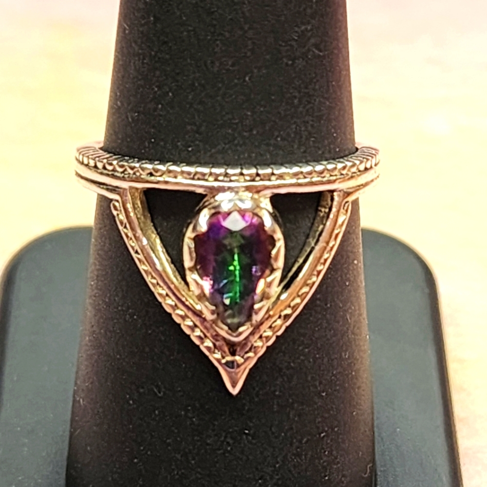 Mystic Topaz and Sterling Ring